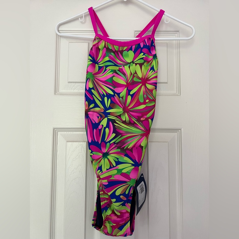 Waterpro Pink and Green Swimsuit Size 32